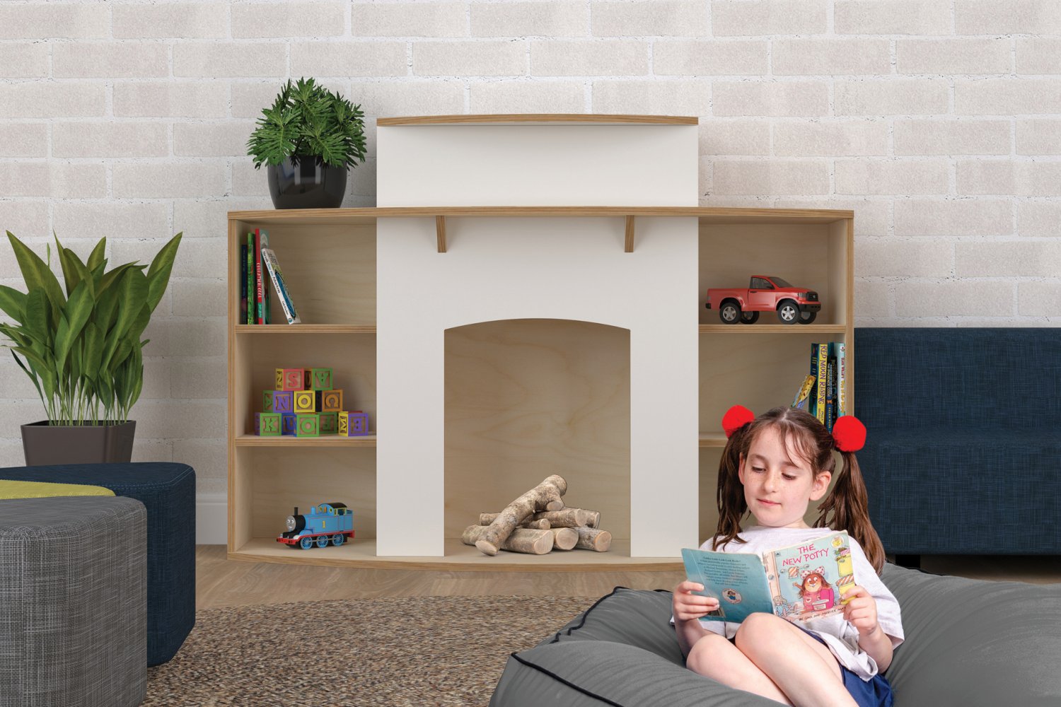 Wooden Fire place for Schools & Early Learning