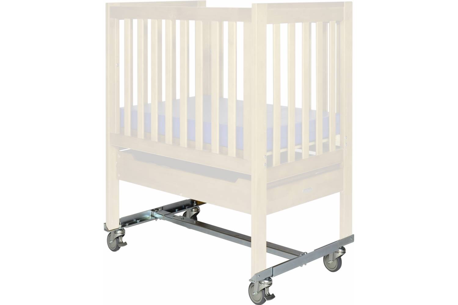 Evacuation clearance crib wheels