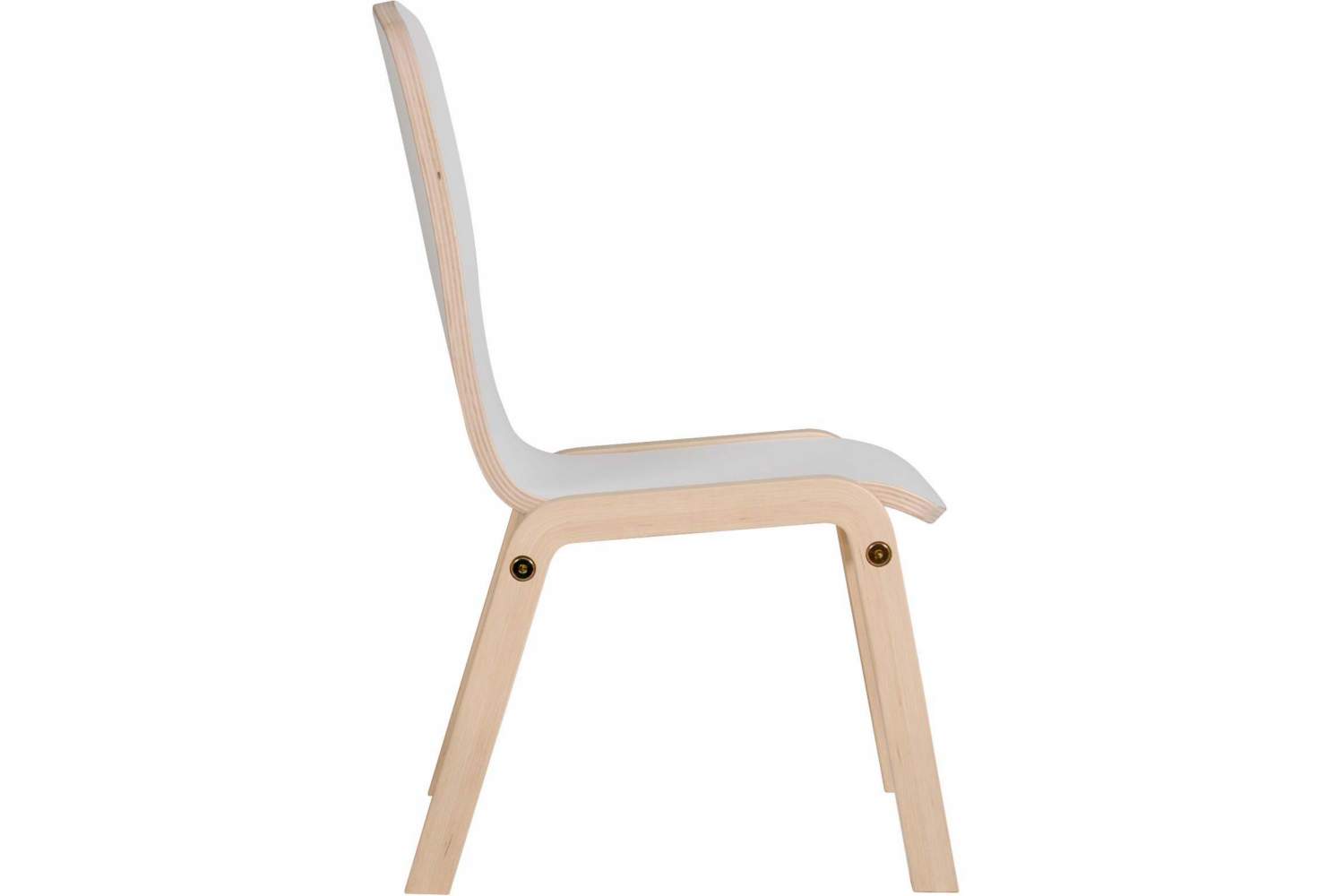 Starship Chair - Scandinavian Birch Ply with White HPL 260H Side View