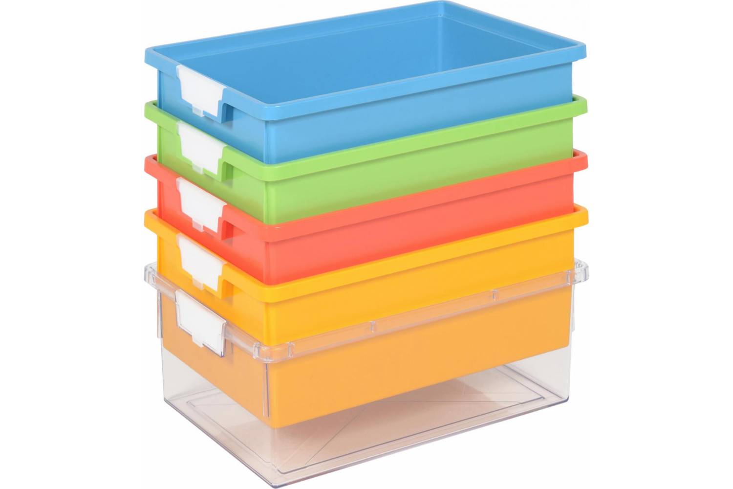 strong plastic storage trays