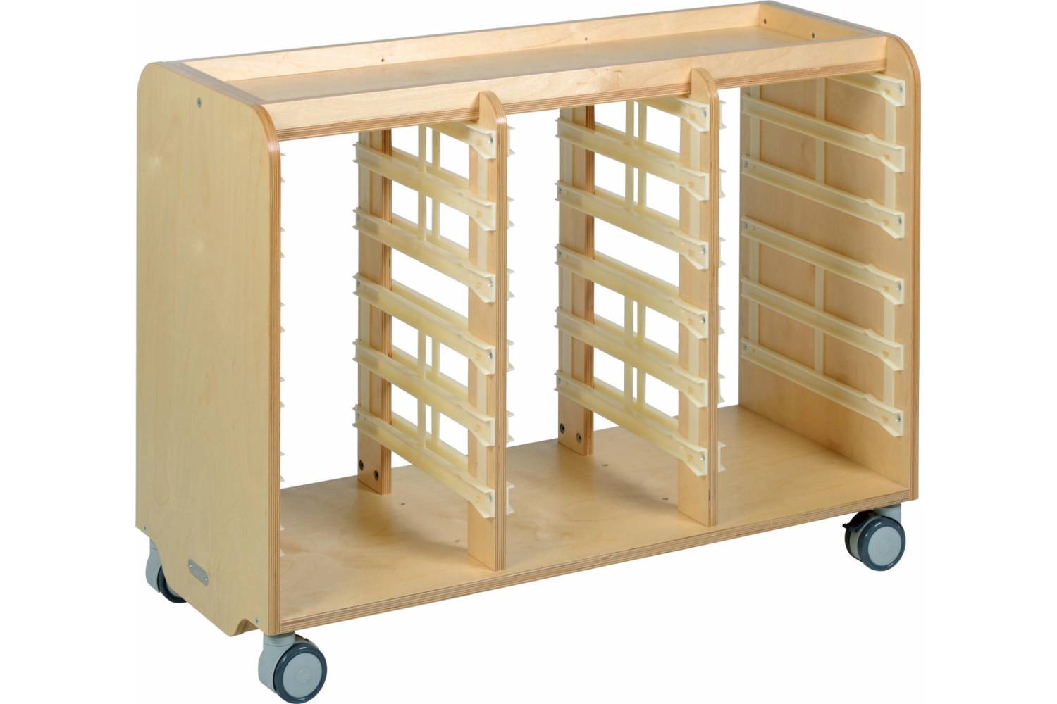 Bare unit showing tray runners. Tote trays sold separately.