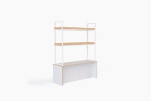 Plato Island Bench Wht HPL