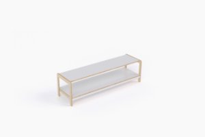 NaturalSpace One Tier Shelf Birch HPL 4 bay