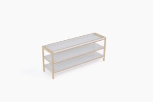 NaturalSpace Two Tier Shelf 4 Bay Birch HPL