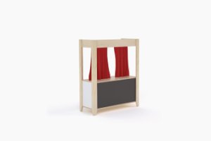 Puppet station birch with blackboard