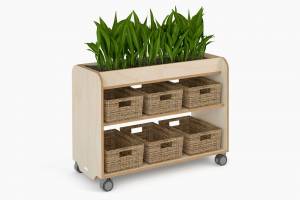 storage shelf with planter box