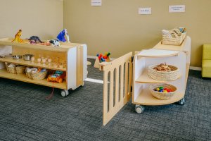 Gate for infants - plywood nursery with latch