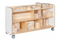 Wooden storage shelving for schools White